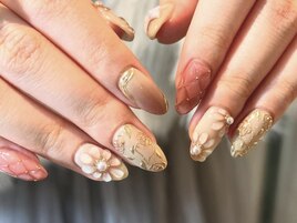 フラワーアートネイル
