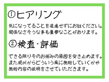 はせがわ鍼灸整骨院/ヒアリング→検査・評価