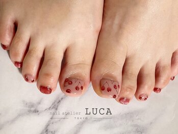ネイルアトリエルカ(nail atelier LUCA)/C-28 さくらんぼフットネイル