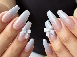 水色グラデーション＋アート