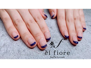 ショートネイル フレンチ Pg エルフィオーレ ネイルアンドアイラッシュ 高田店 El Fiore のフォトギャラリー ホットペッパービューティー