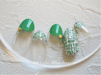 ネイルサロン ブランシュール(Nail Salon Blancheur)/変形フレンチ＆ツイード
