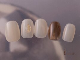 シンプルバレンタインネイル