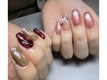 ケーネイルアトリエK 泉中央店(nail atelier)/マグネット×ジルコニアパーツ