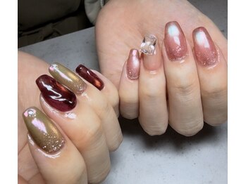 ケーネイルアトリエK 泉中央店(nail atelier)/マグネット×ジルコニアパーツ