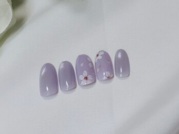 手描きフラワーネイル(サンプル