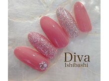 ネイルサロンディーバ 石橋店(Diva)/キラキラPINK ￥6600