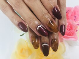 【灘】シンプルべっこうネイル