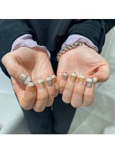 マッシュ abeno店(MASHU)/オレンジオーロラネイル