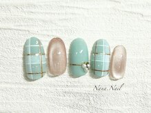 ナナネイル(Nana.Nail)/チェック×マグネットネイル