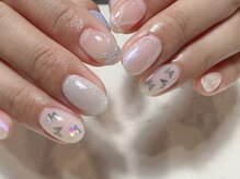 デューネイルスタジオ(dew nail studio)/リボンフレンチ