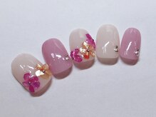クリスタルネイル ボンベルタ橘店(CRYSTAL NAIL)/フラワーネイル