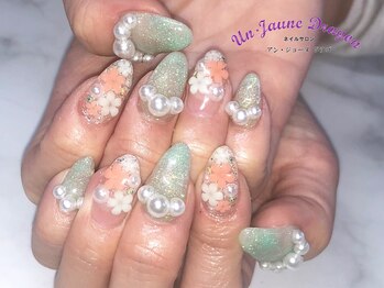 アン ジョーヌドラゴ/【自爪ネイル】お花ネイル