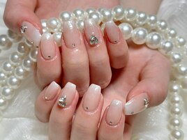 春ネイル、グラテーション