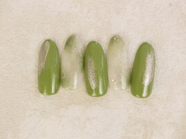 タイダイオリーブミストネイル