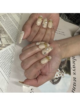 チャイ 大阪上本町店(chai)/千鳥柄ネイル