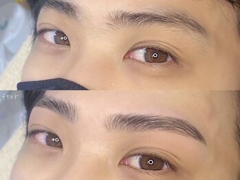 ロレインブロウ 大津膳所店の写真/男性トレンドNo.1≪眉毛ワックス≫気になる眉毛の形や濃さなど一人一人のお悩みを解消◎なりたい眉毛に◎