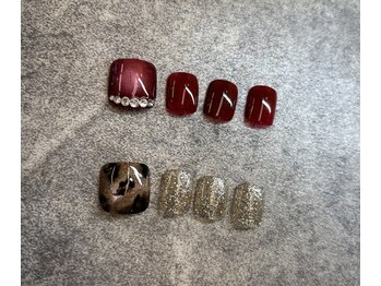ネイルギャラリーアヴァン(NAIL GALLERY Avant)/フット秋サンプル