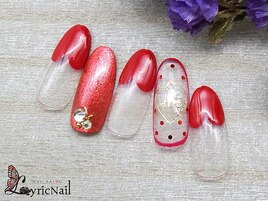 バレンタインネイル