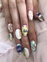 ネイルサロン パピリオ(Nail Salon papilio)/イカのキャラネイル☆