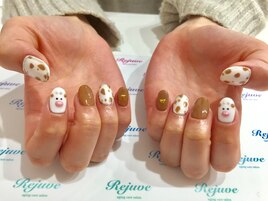 牛柄ネイル☆