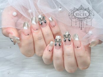 リシェル 原宿店(Ricel)/リボン×ミラーネイル♪