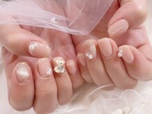 ミイネイル(Me nail)/#テディベアネイル#パールネイル