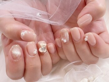 ミイネイル(Me nail)/#テディベアネイル#パールネイル