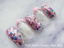 ハニービービー(Honey Bee Bee)/カラフルラメネイル