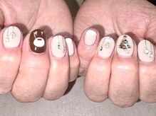 パープルの爪屋/トナカイ・オーナメントネイル♪