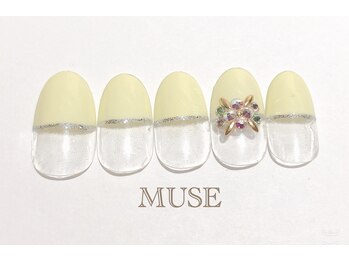 ミューズ MUSE 四街道大日店/春フレンチラメライン大人可愛い