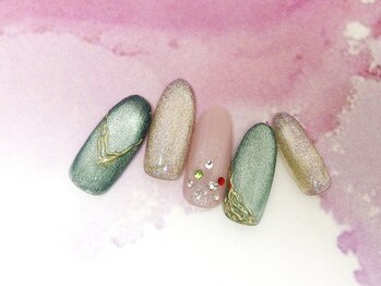 ネイルライフ(NailLife)/クリスマスデザインマグストーン