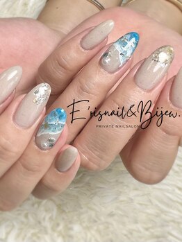 イリスネイル アンド ビジュー(E’risnail&Bijew.)/海ネイル
