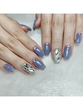 ユジャスタイル 中井町店(Yooja style)/ブルーキラキラネイル