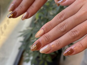 レトネイル レトネイル 大阪梅田(reto nail)/ニュアンス/ブラウン/春ネイル