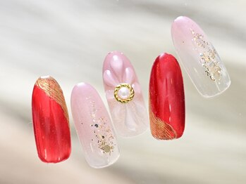 ☆ぷっくりフラワーネイル