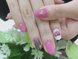 ハートシースルーネイル