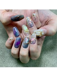 透明感＆パーツネイル☆