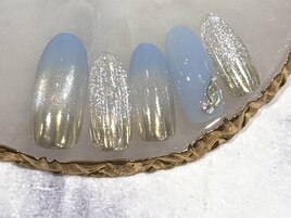 マグネット×ブルーバカラネイル