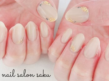 シンプル/ミモザネイル