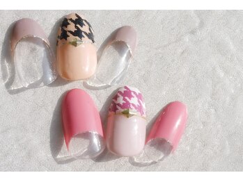 ネイルサロン ブリオン(Nail Salon Bullion)/千鳥柄ネイル