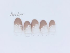 お花のフレンチネイル