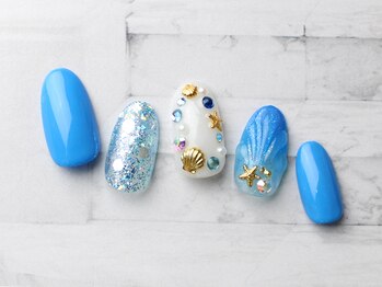 キャンアイドレッシー ヨコハマ元町店(Can I Dressy)/マリンnail/オフ込¥8900