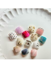 定額デザインフットネイル