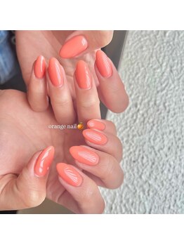 アイシャル(AISHARE)/orange color nail