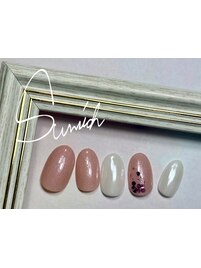 ピンク×ホワイトミラー