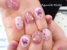 【押し花ネイル】