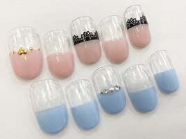 ハーフフレンチ+レース