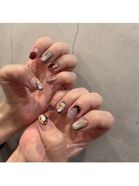 秋冬ニュアンスネイル！