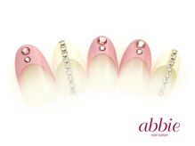 ネイルサロンアビー 北千住店(abbie)/ビジューフレンチ　￥12793